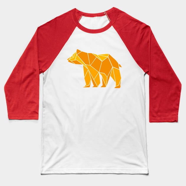 Origami Bear Baseball T-Shirt by Fox1999